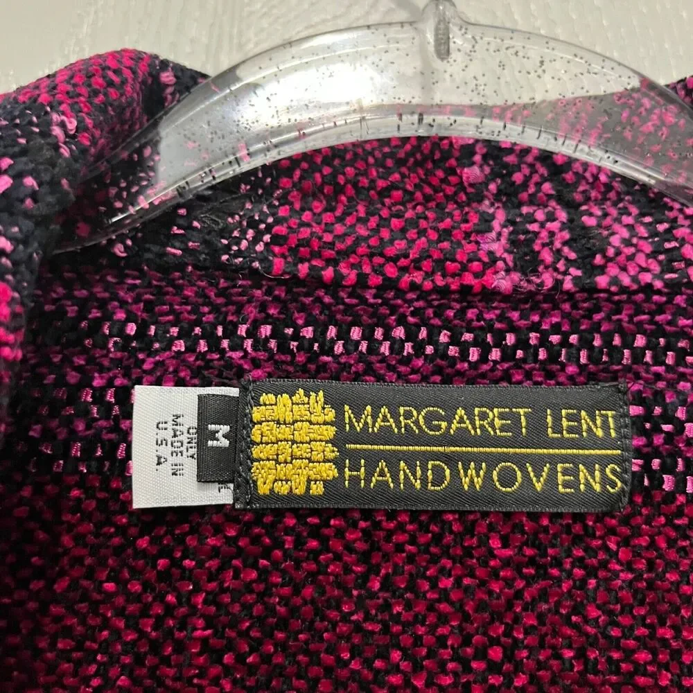 Margaret Lent Chenille Luxury Jacket Fiber Artist RICH ART WOW Handwoven Size M